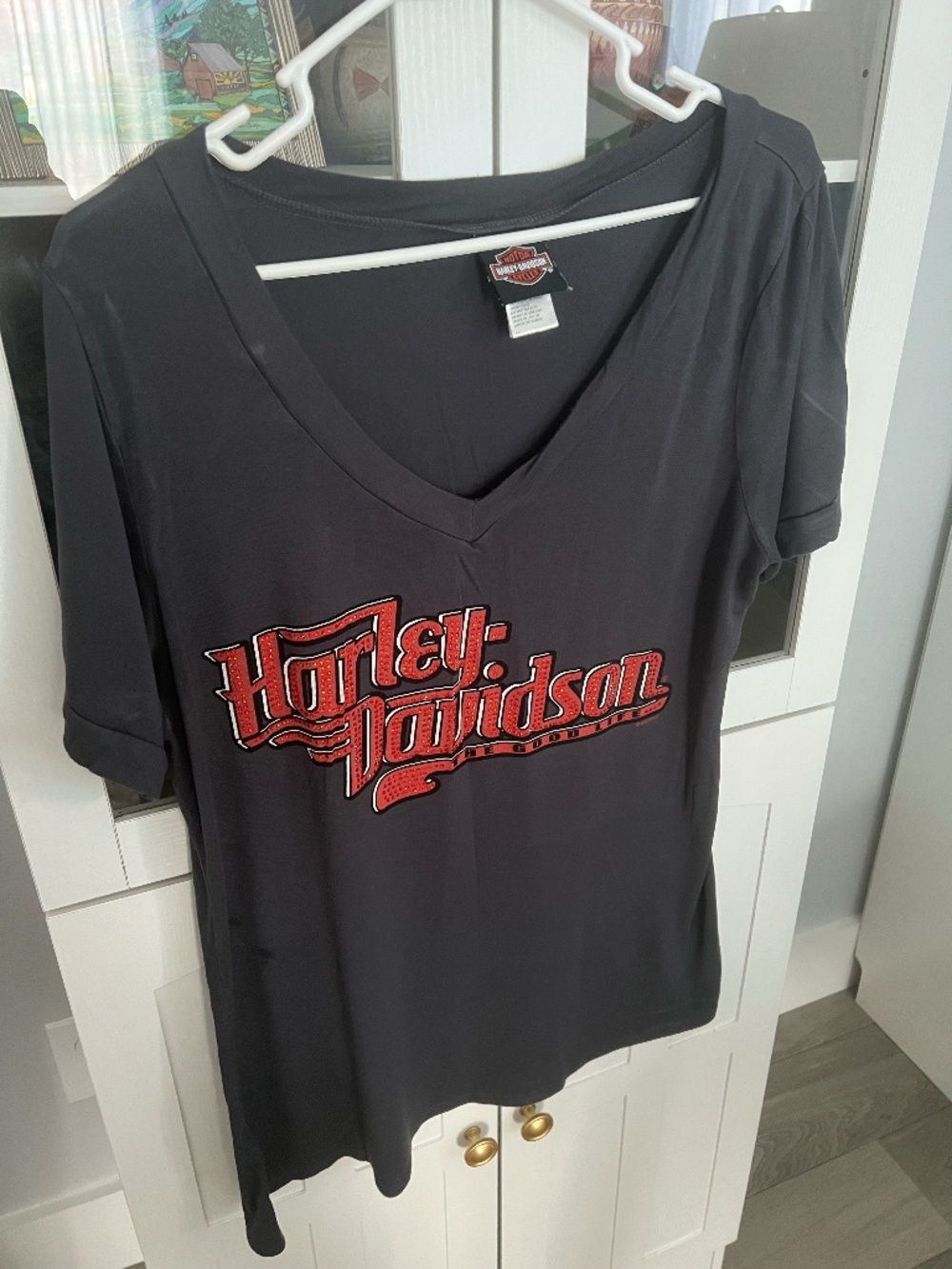 Harley Davidson's t-shirt/blouse, size L